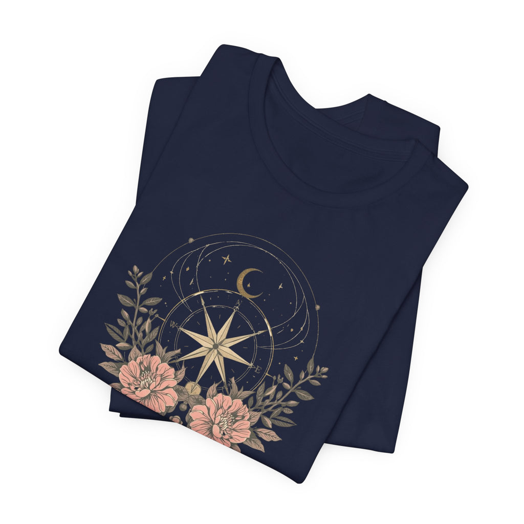 Celestial Compass Floral Graphic T-Shirt