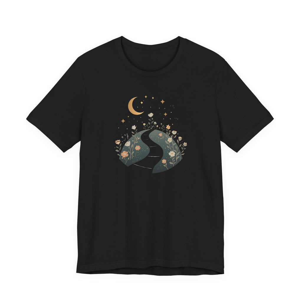 Moonlit Wildflower Path Graphic T-Shirt