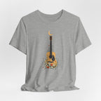 Celestial Floral Guitar Graphic T-Shirt
