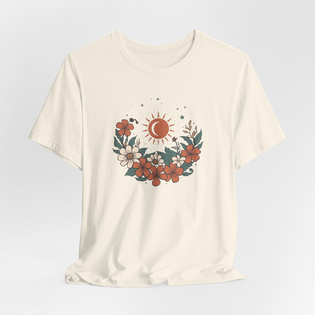 Tropical Sun & Moon Floral T-Shirt