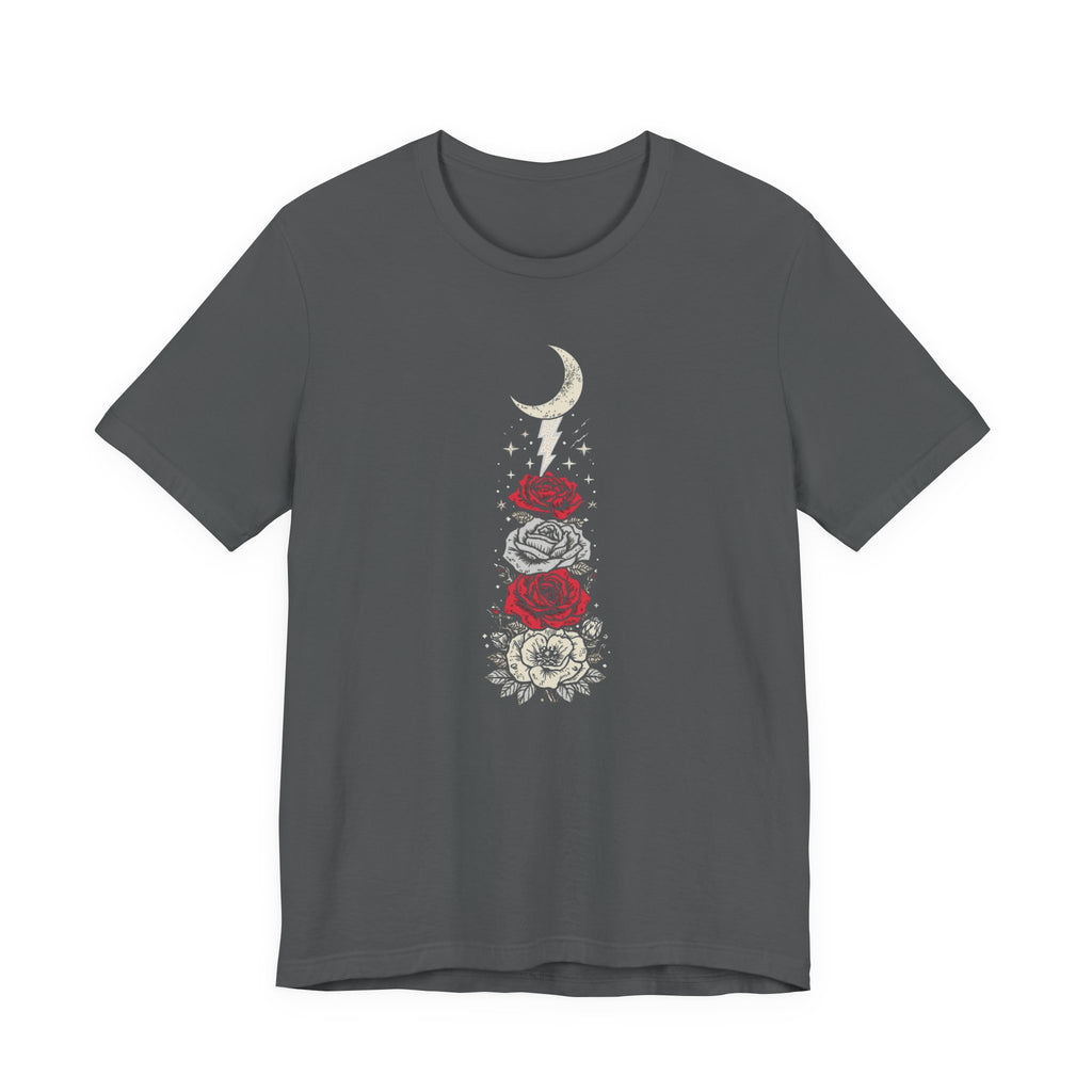 Moon & Lightning Rose Graphic T-Shirt