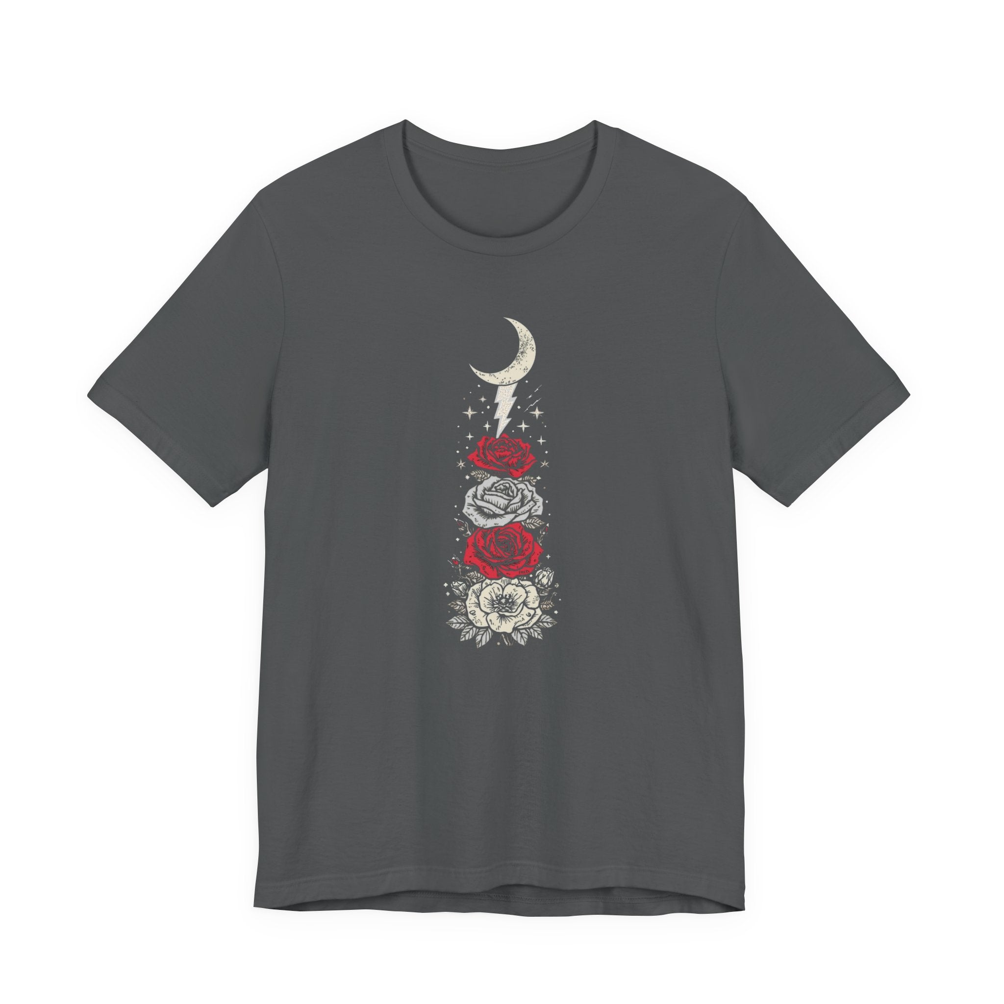 Moon & Lightning Rose Graphic T-Shirt