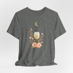 Celestial Wine & Blush Florals Graphic T-Shirt