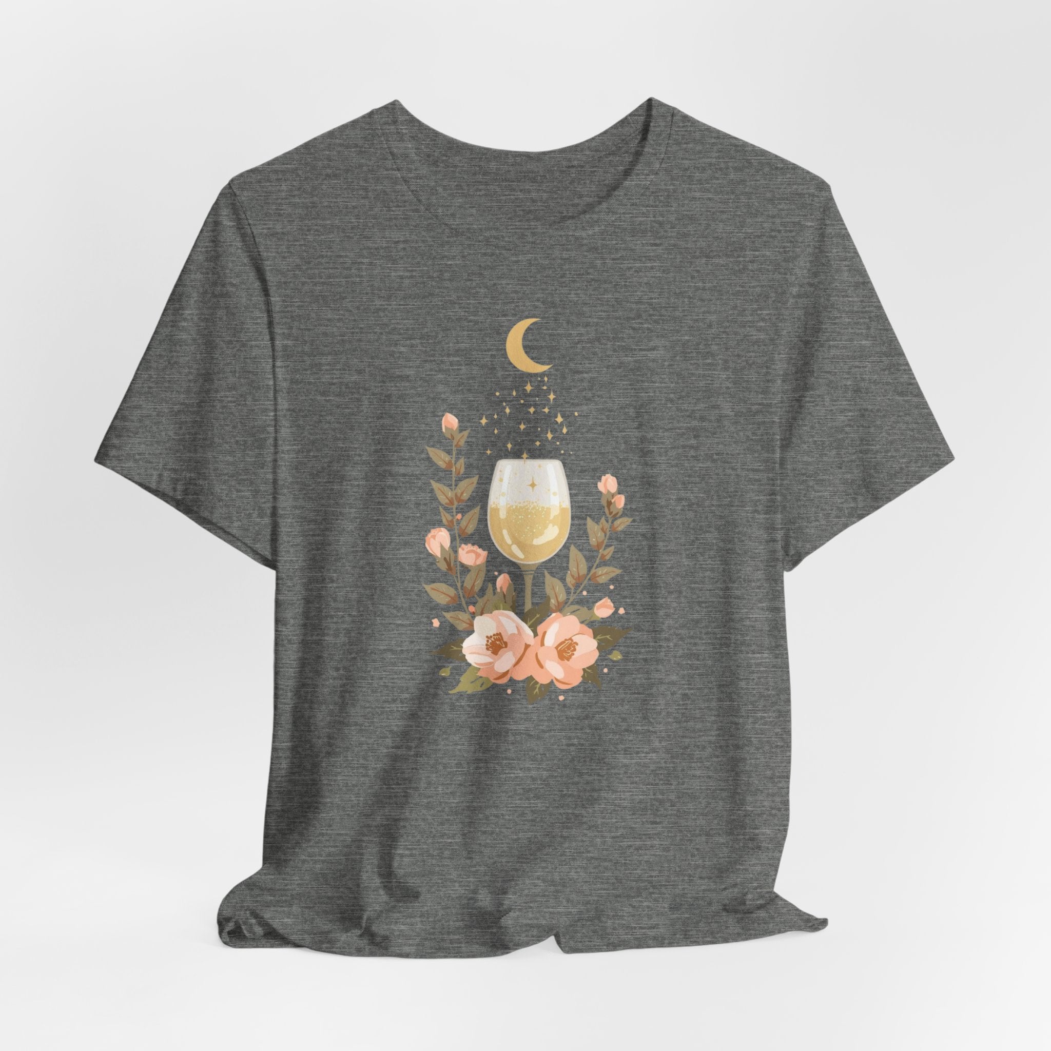Celestial Wine & Blush Florals Graphic T-Shirt