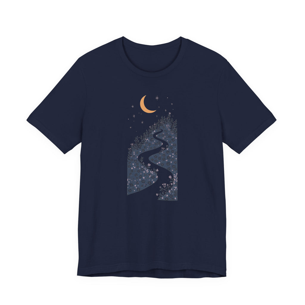 Moonlit Wildflower Path Graphic T-Shirt
