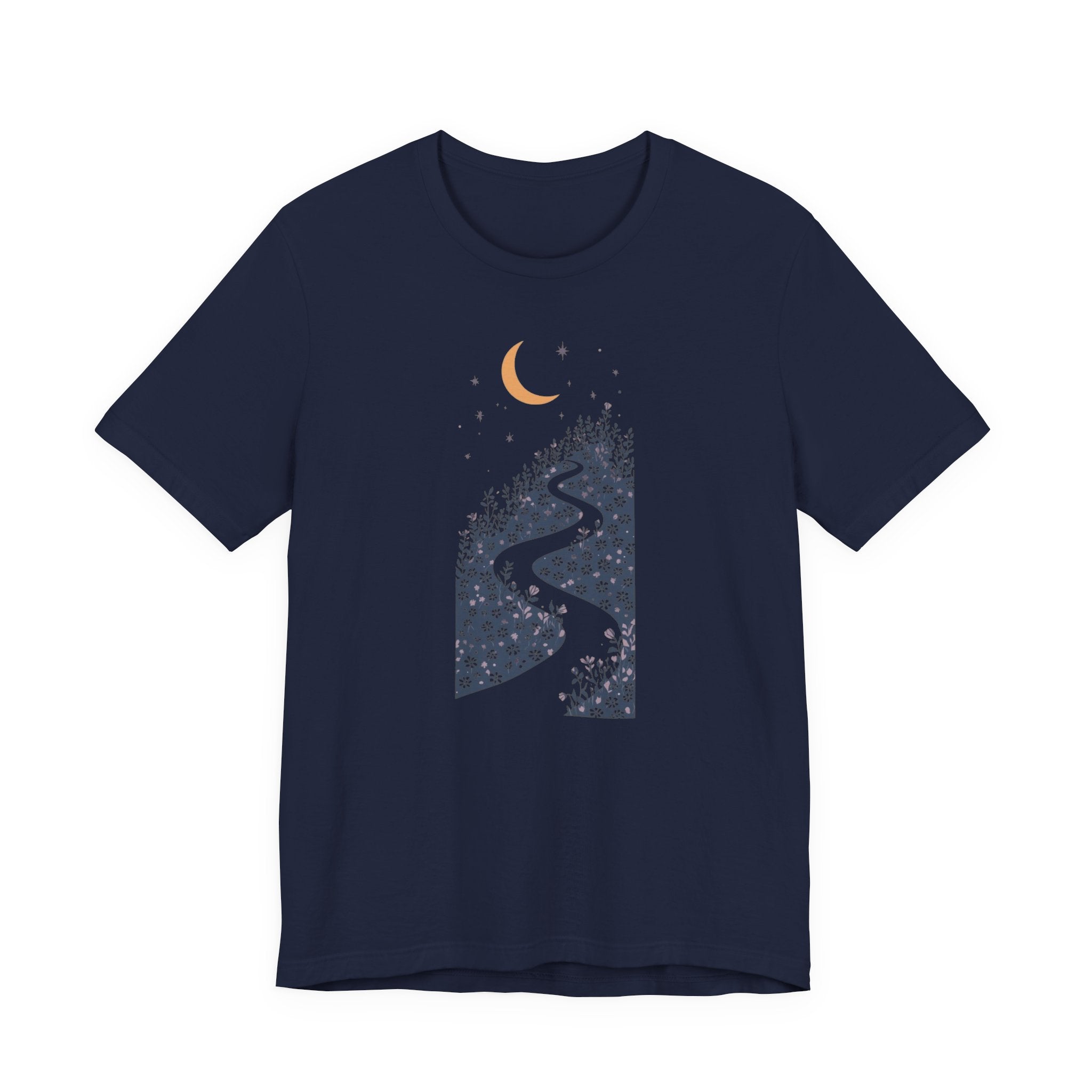 Moonlit Wildflower Path Graphic T-Shirt
