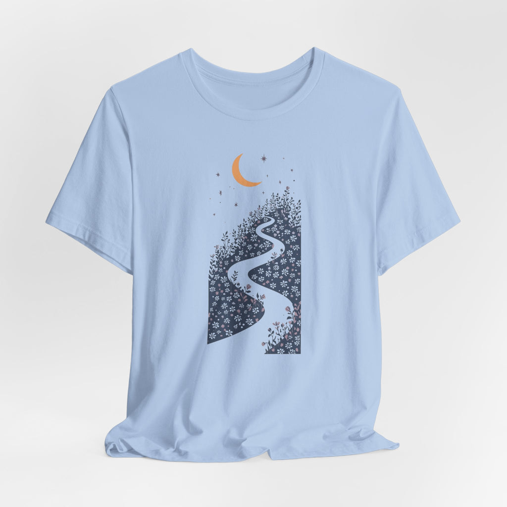 Moonlit Wildflower Path Graphic T-Shirt