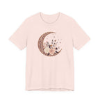 Rose Gold Celestial Moon Floral Graphic T-Shirt