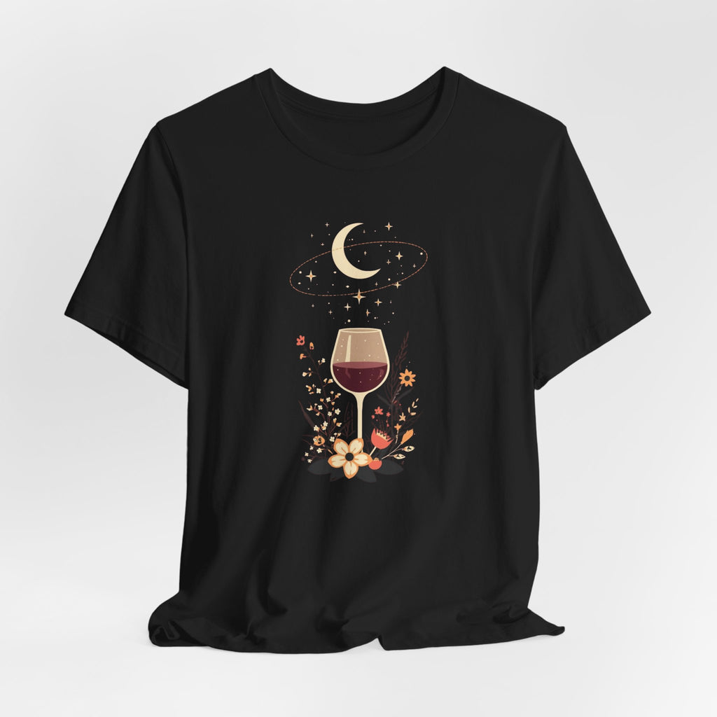 Celestial Wine & Wildflowers Graphic T-Shirt