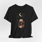 Celestial Wine & Wildflowers Graphic T-Shirt