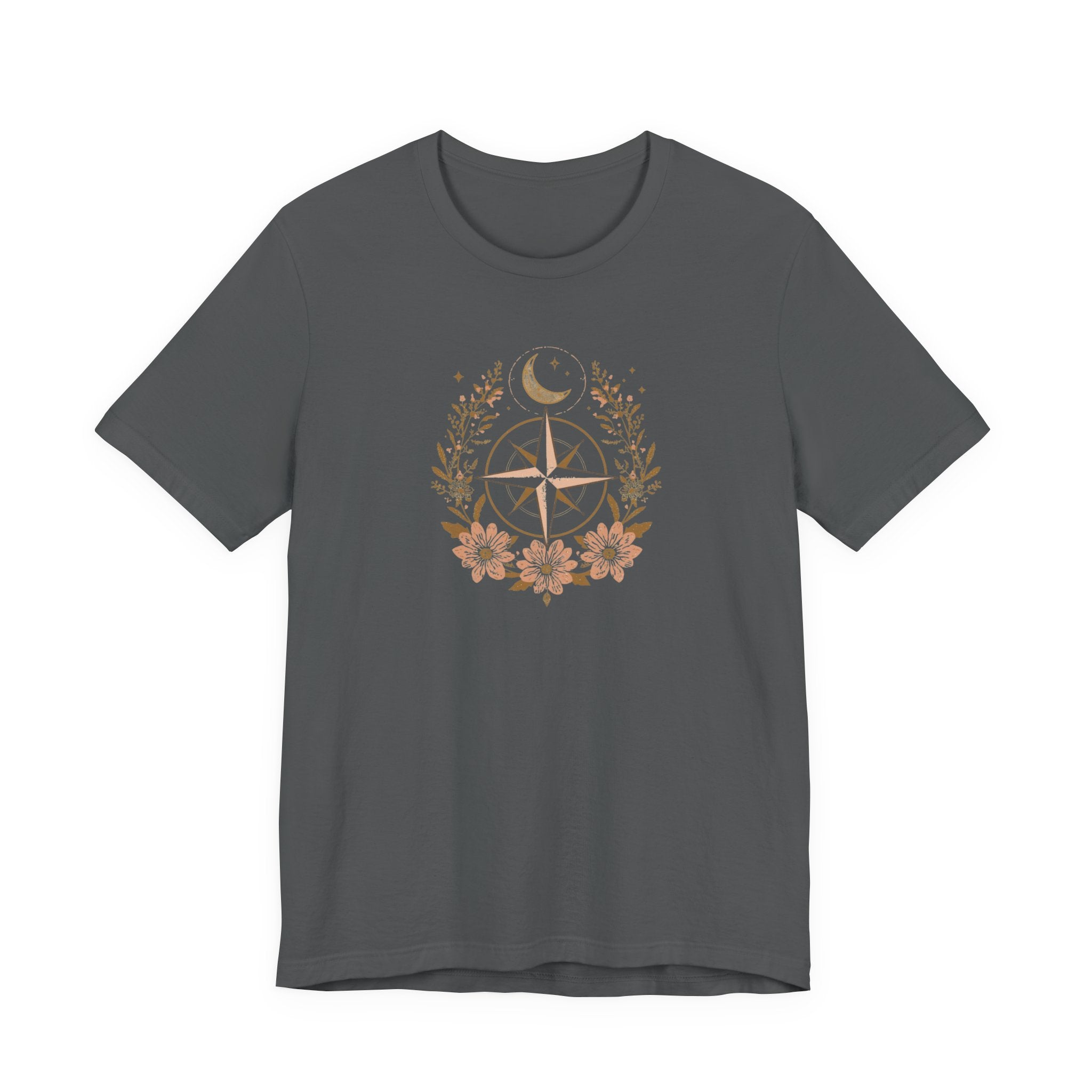 Celestial Compass Floral Graphic T-Shirt