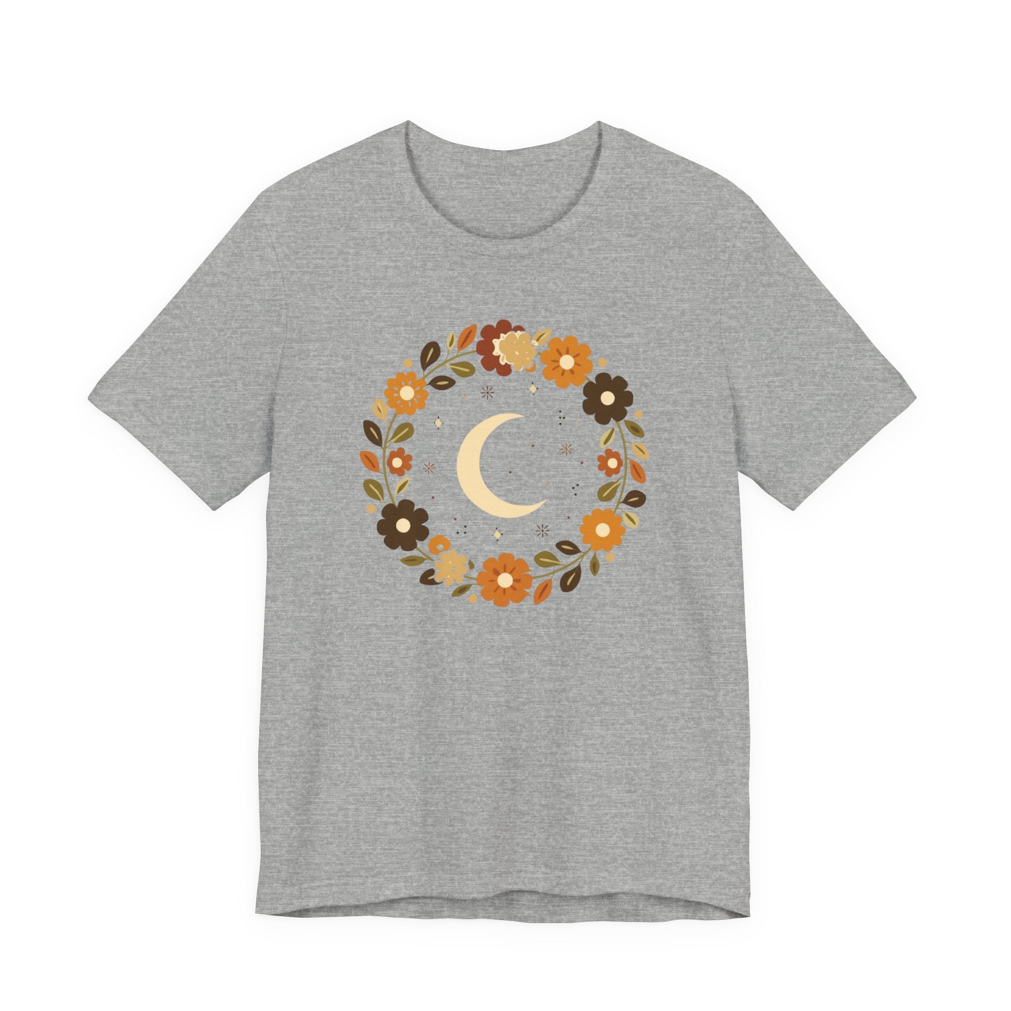 Retro Celestial Floral Wreath T-Shirt