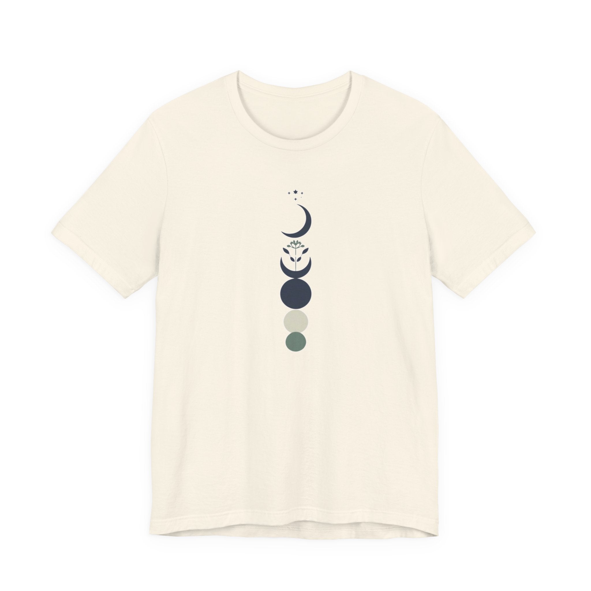 Blue Scandinavian Crescent Moon T-Shirt