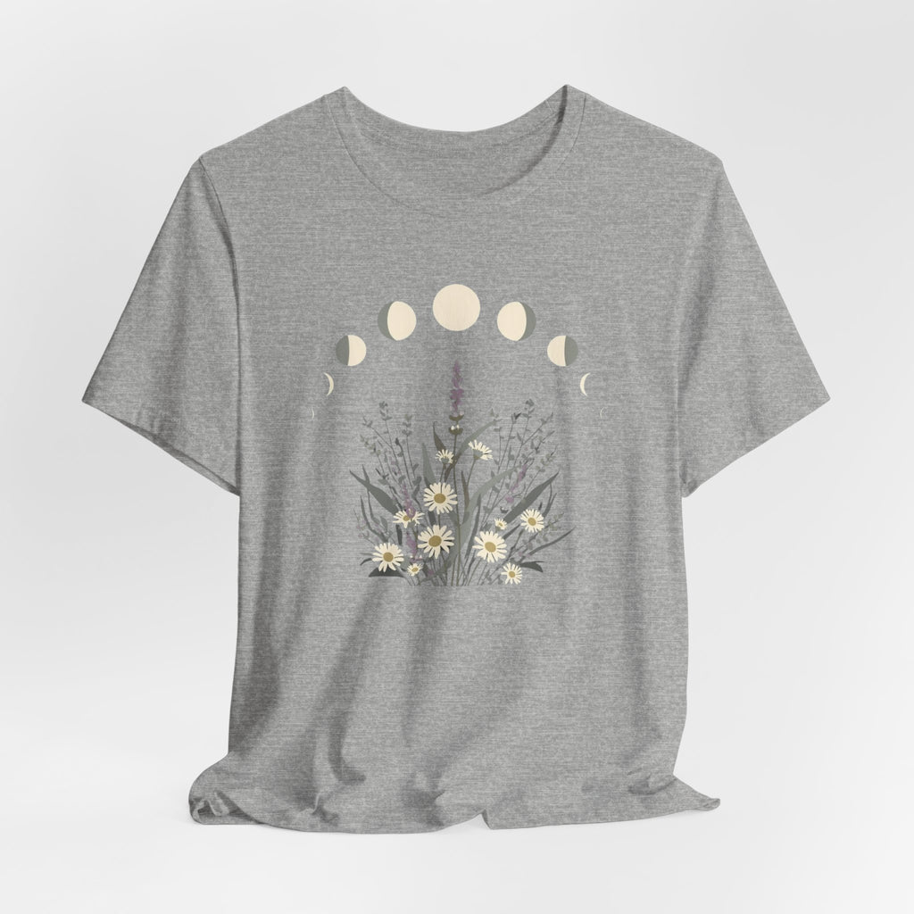 Lavender and Daisy Moon Phases T-Shirt