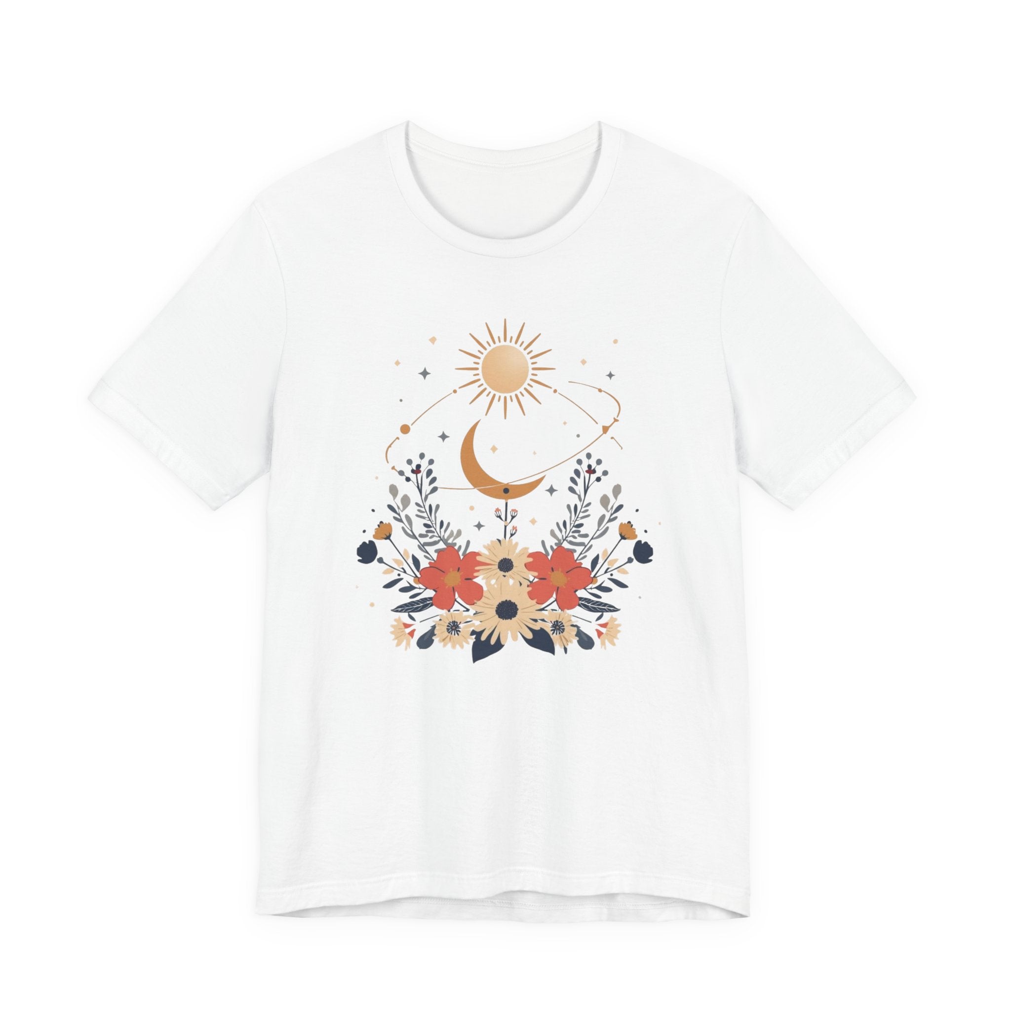 Celestial Orbit Floral Graphic T-Shirt