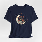 Crescent Moon and Flowers T-Shirt