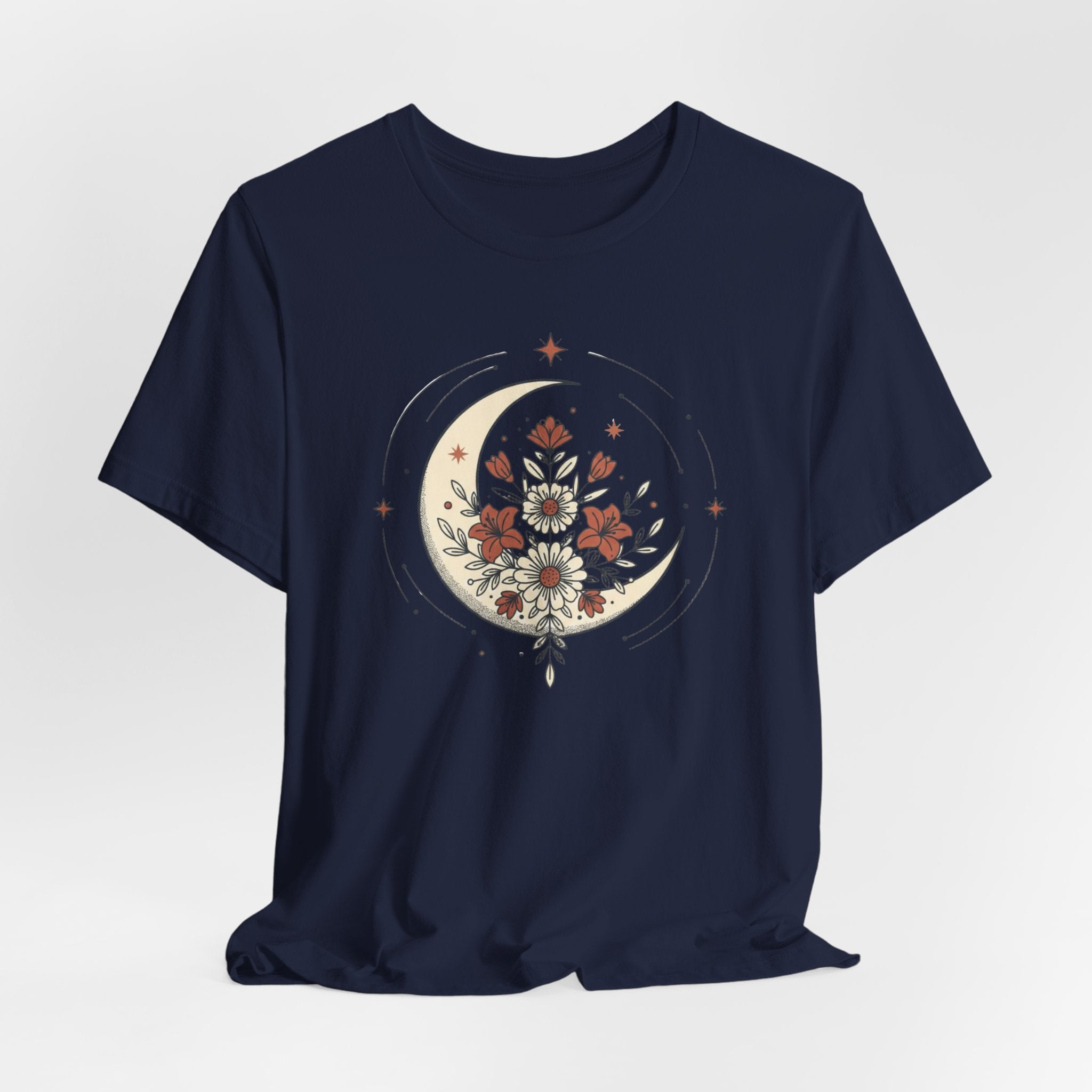 Crescent Moon and Flowers T-Shirt