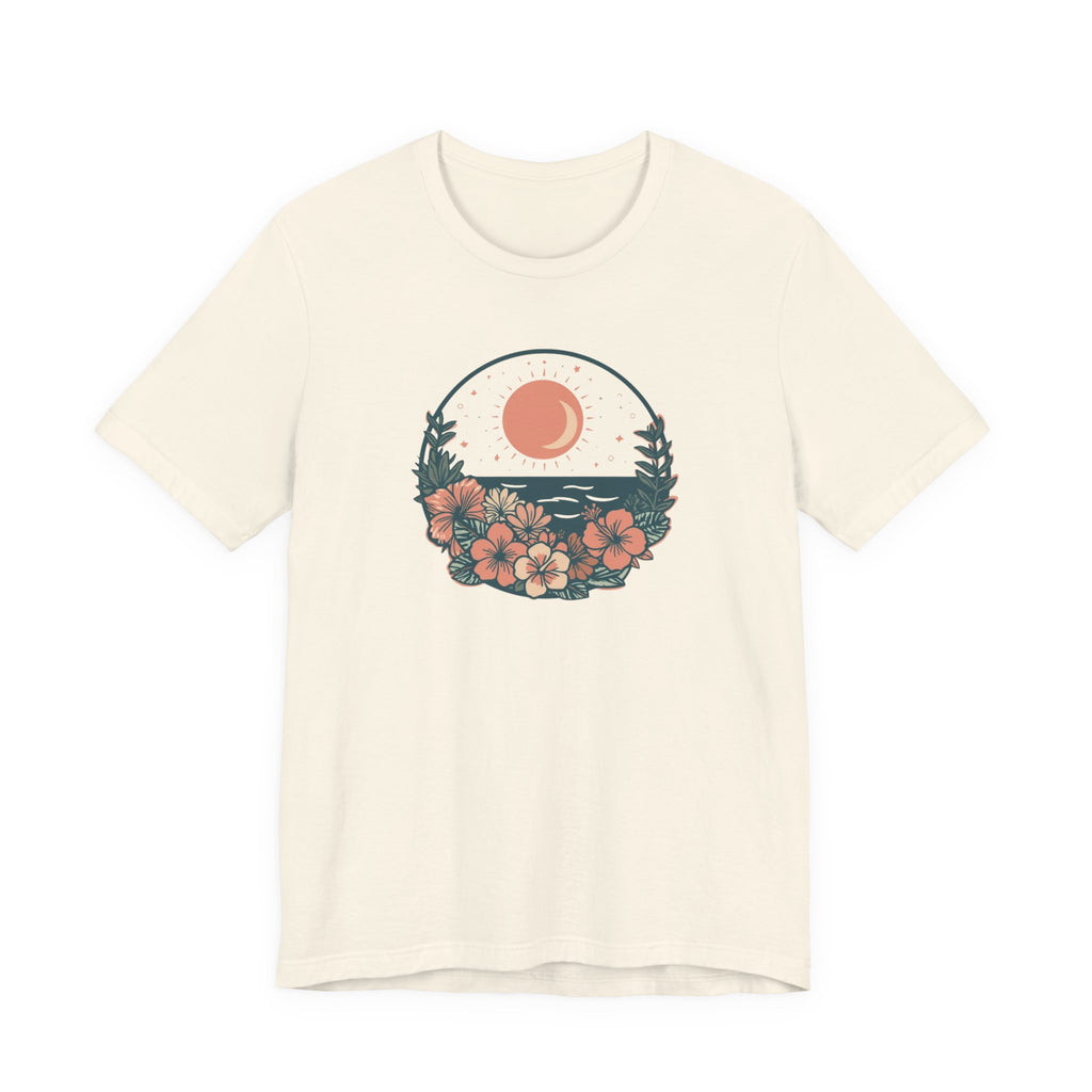Sunset Ocean Moon Floral T-Shirt