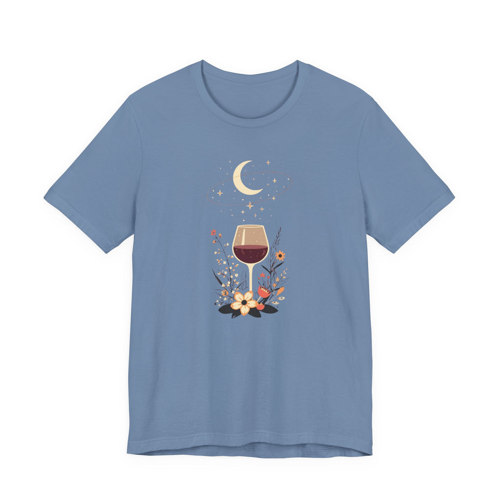 Celestial Wine & Wildflowers Graphic T-Shirt