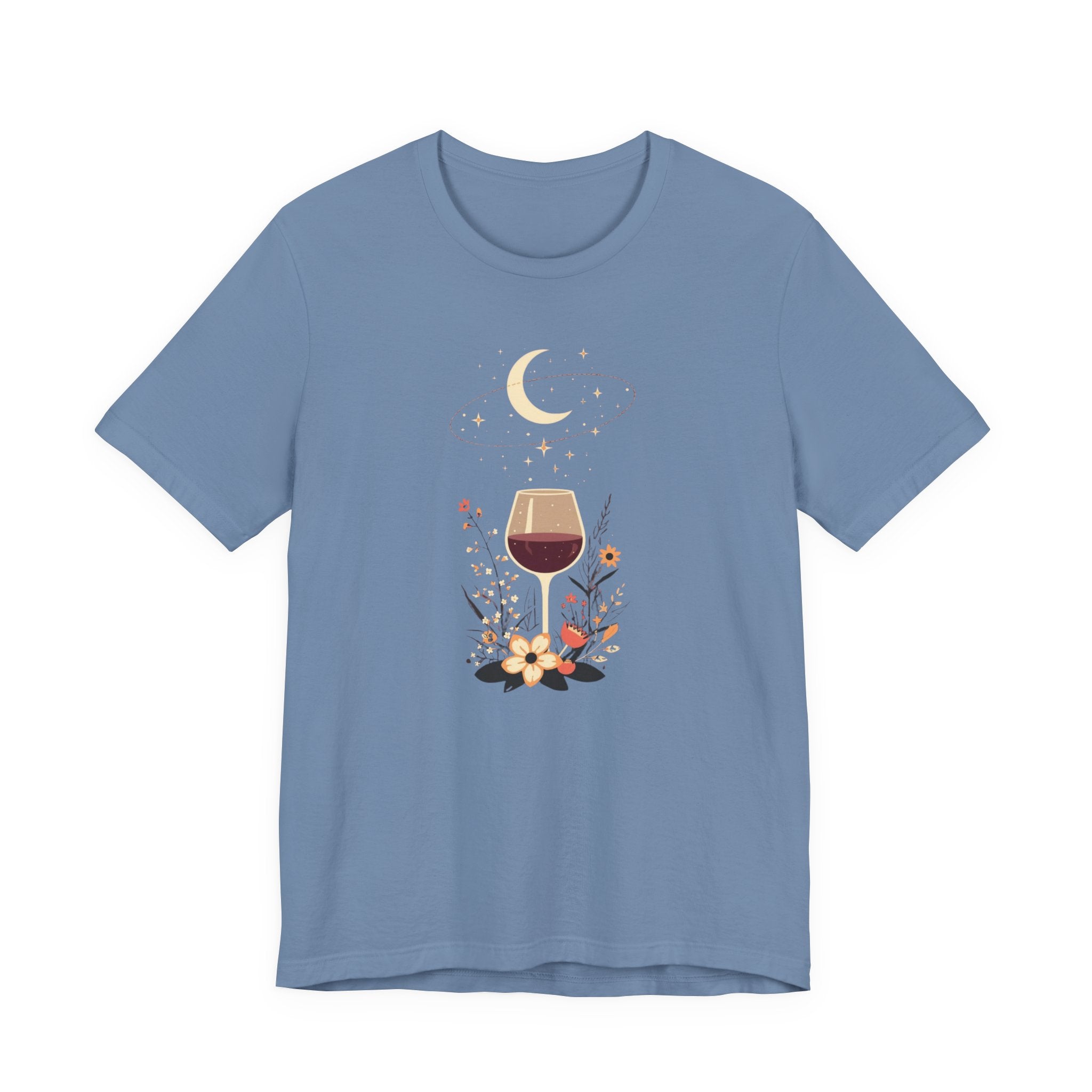Celestial Wine & Wildflowers Graphic T-Shirt