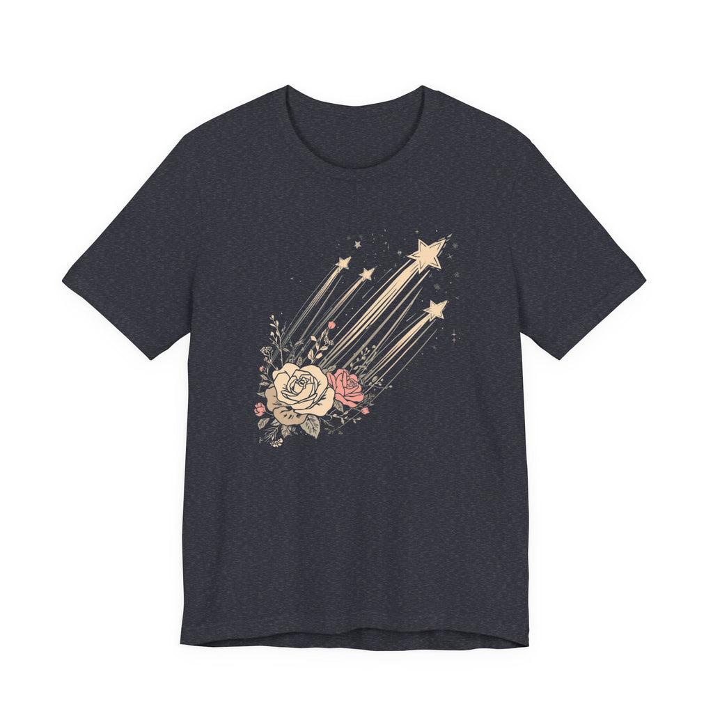 Shooting Stars & Roses Celestial Graphic T-Shirt