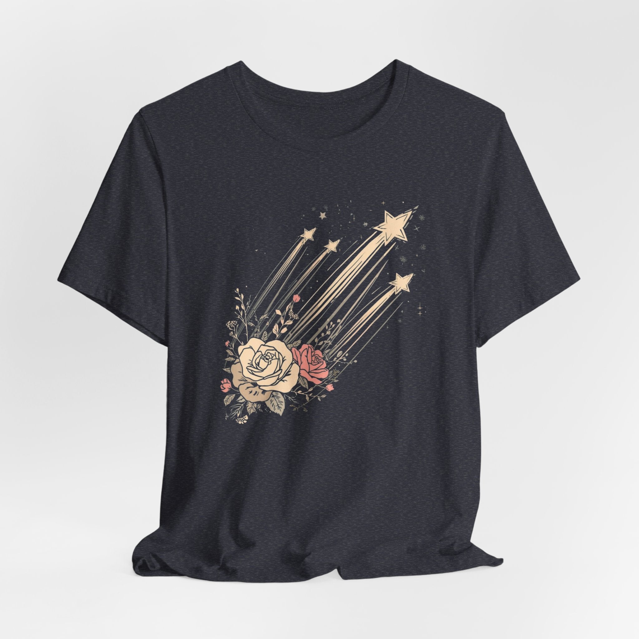 Shooting Stars & Roses Celestial Graphic T-Shirt