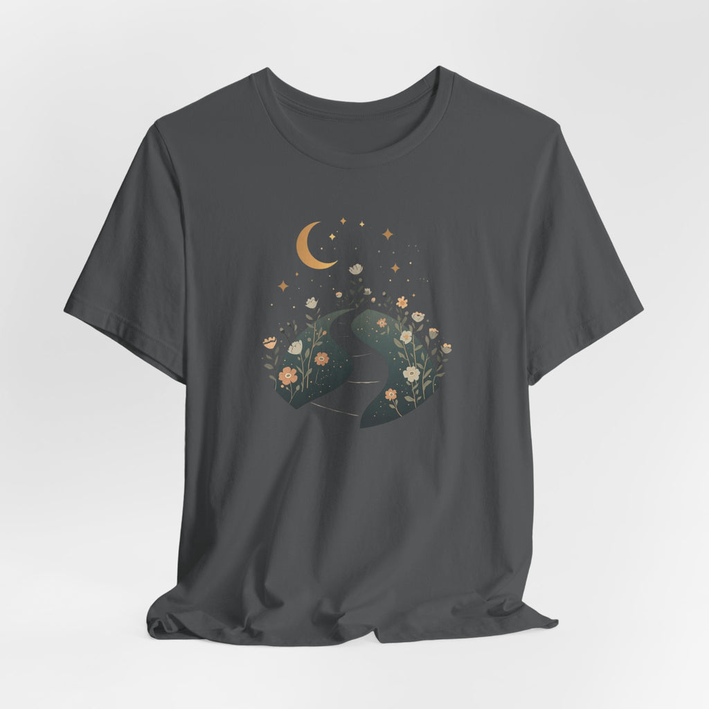 Moonlit Wildflower Path Graphic T-Shirt