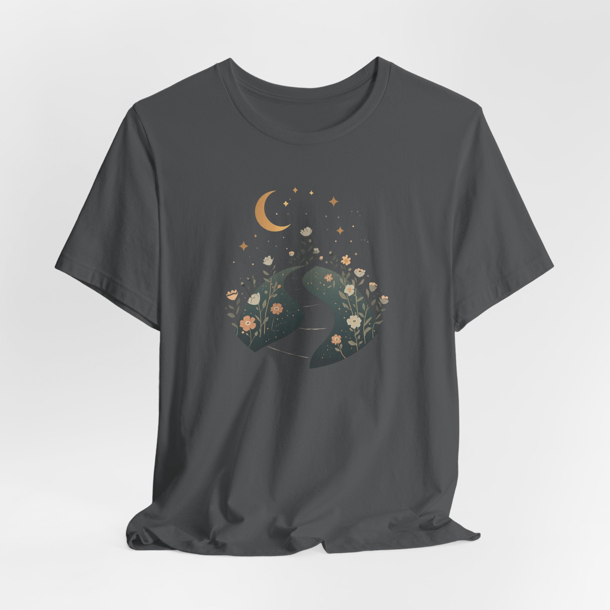 Moonlit Wildflower Path Graphic T-Shirt