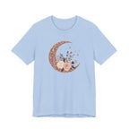 Rose Gold Celestial Moon Floral Graphic T-Shirt