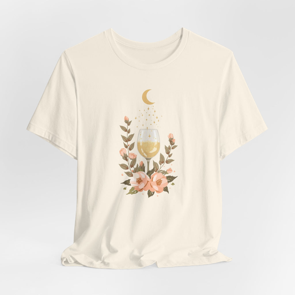 Celestial Wine & Blush Florals Graphic T-Shirt
