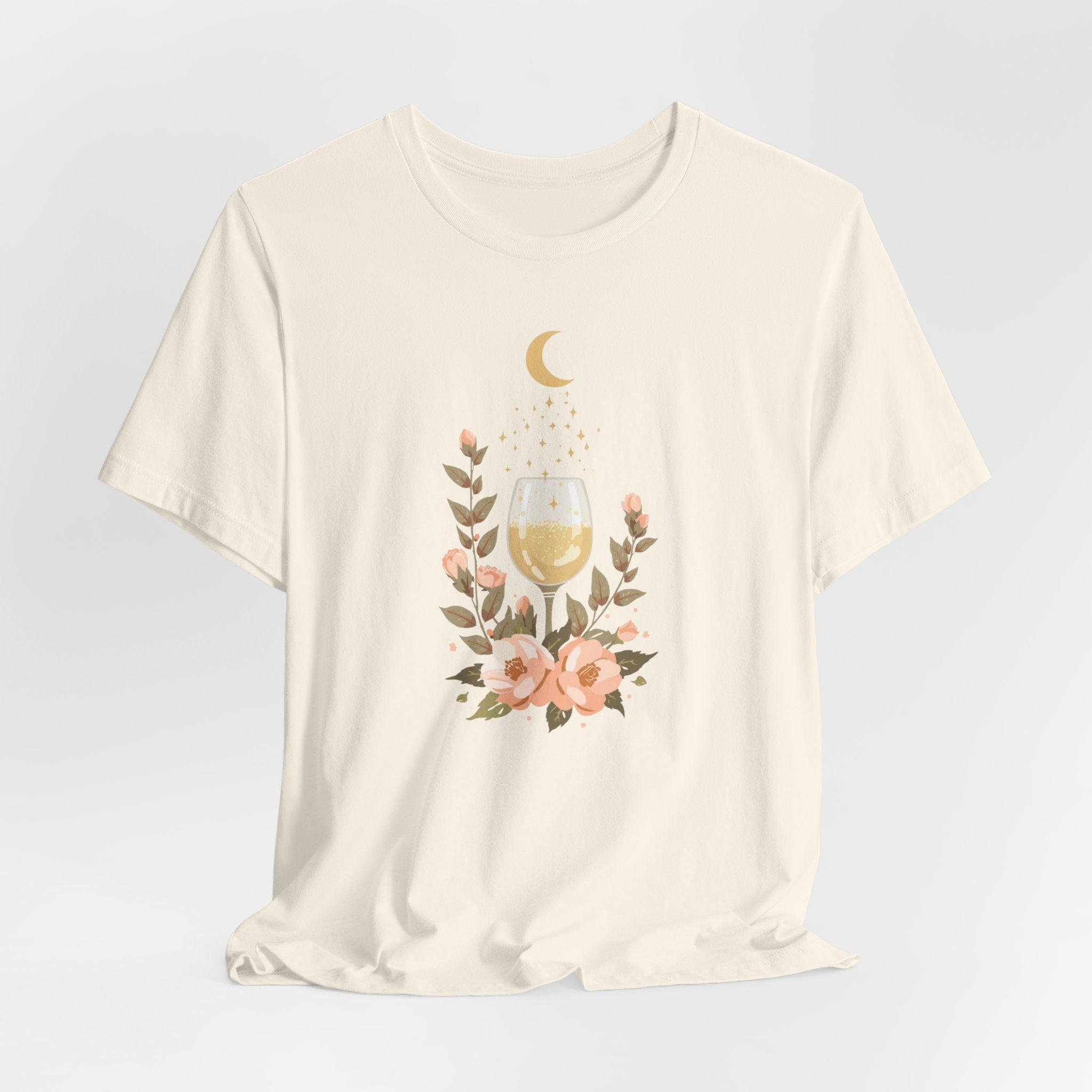 Celestial Wine & Blush Florals Graphic T-Shirt