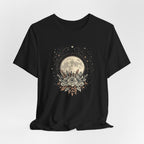 Full Moon & Flower Celestial Graphic T-Shirt