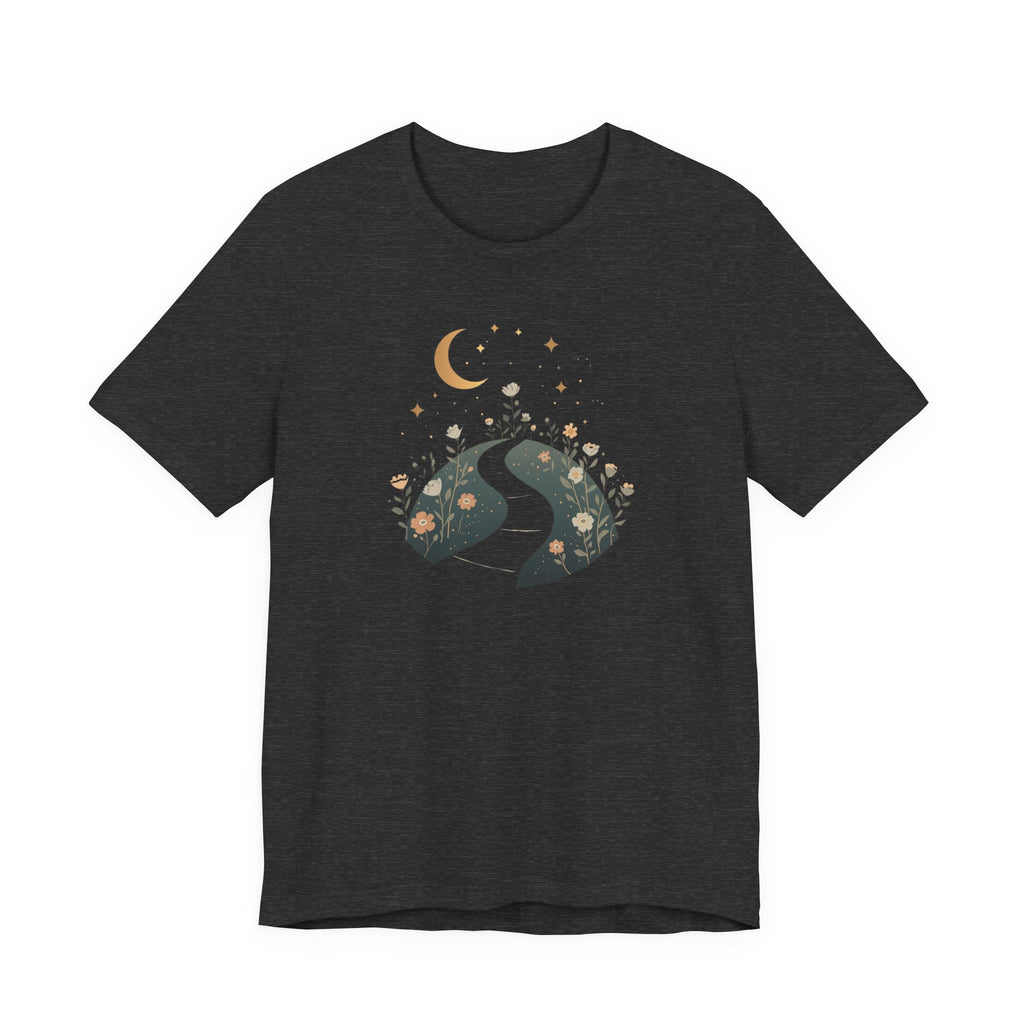 Moonlit Wildflower Path Graphic T-Shirt