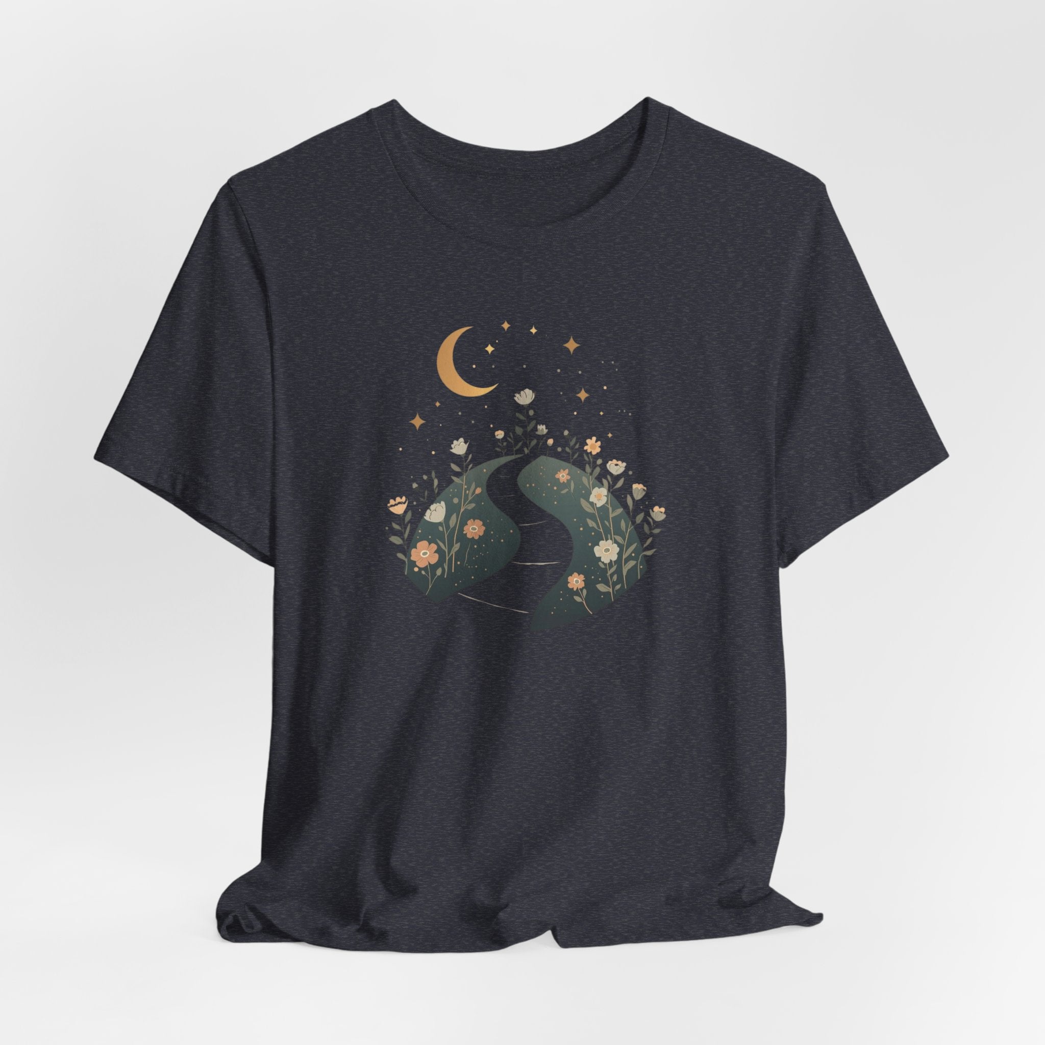 Moonlit Wildflower Path Graphic T-Shirt