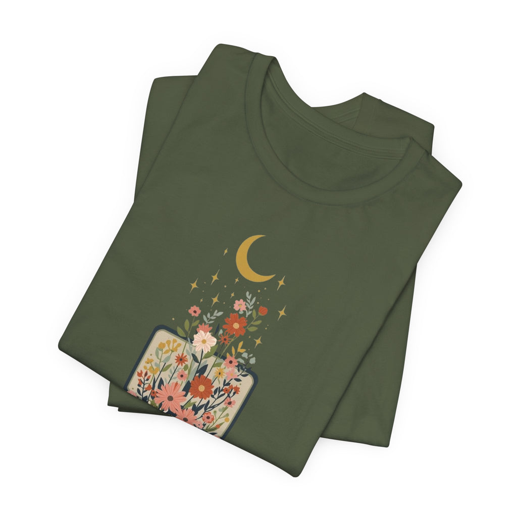 Blooming Suitcase Celestial Graphic T-Shirt