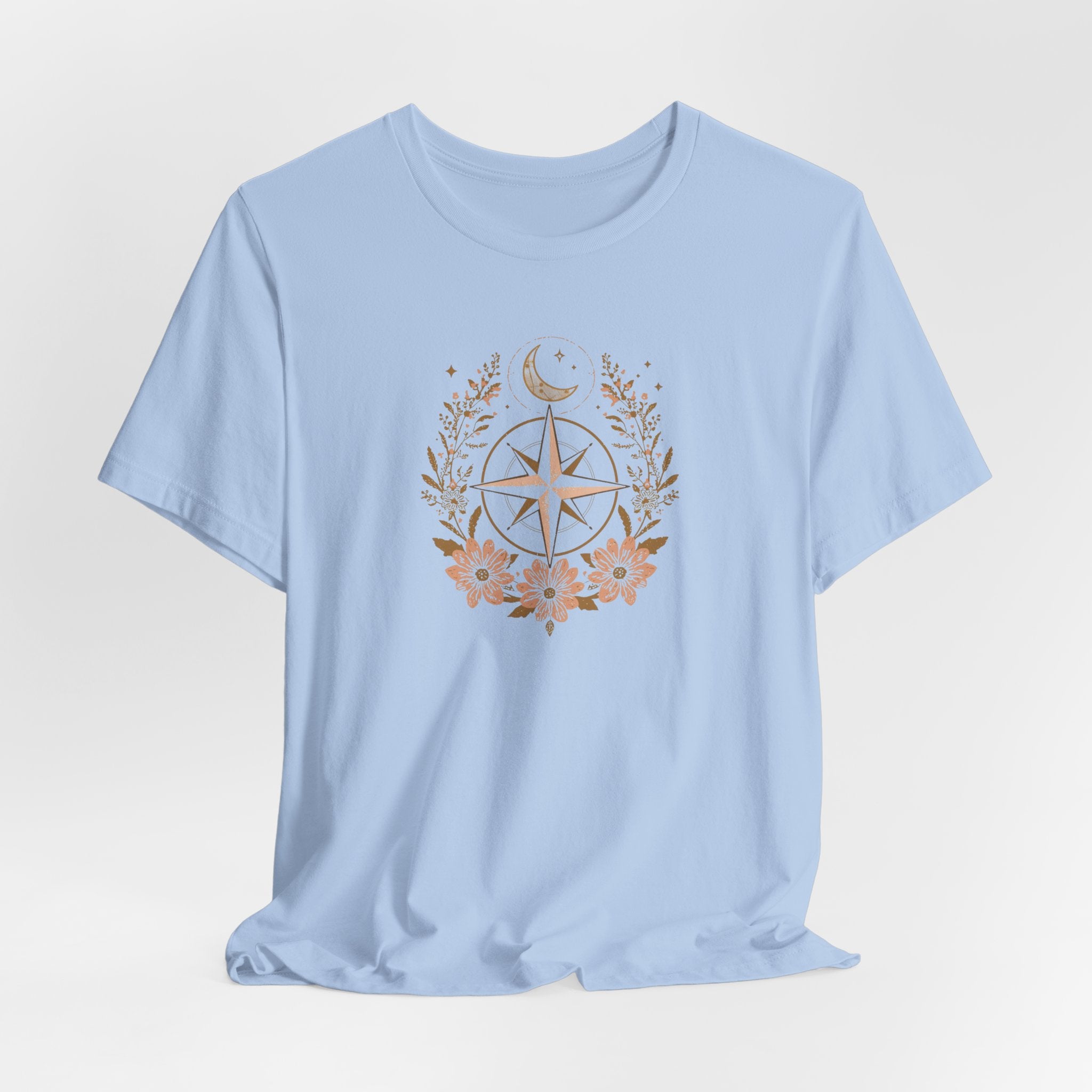 Celestial Compass Floral Graphic T-Shirt