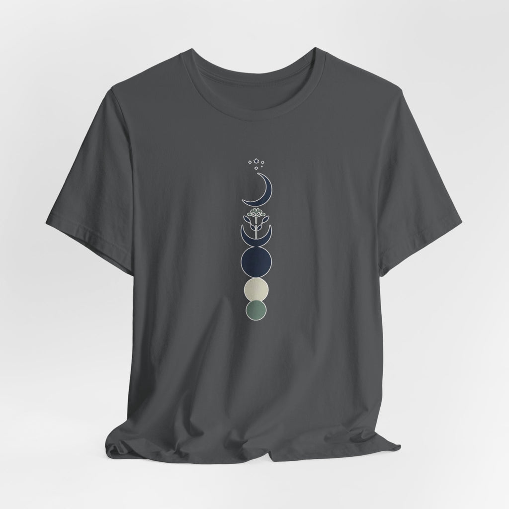 Blue Scandinavian Crescent Moon T-Shirt