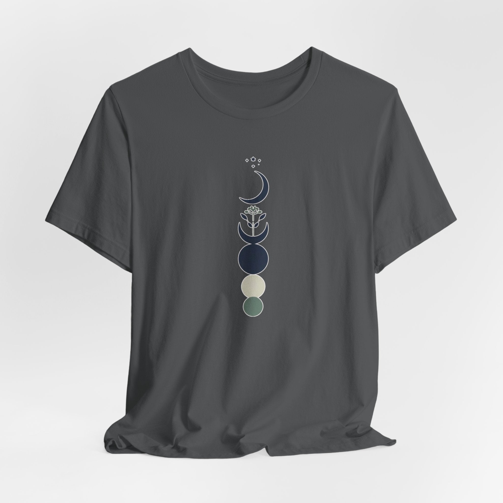 Blue Scandinavian Crescent Moon T-Shirt
