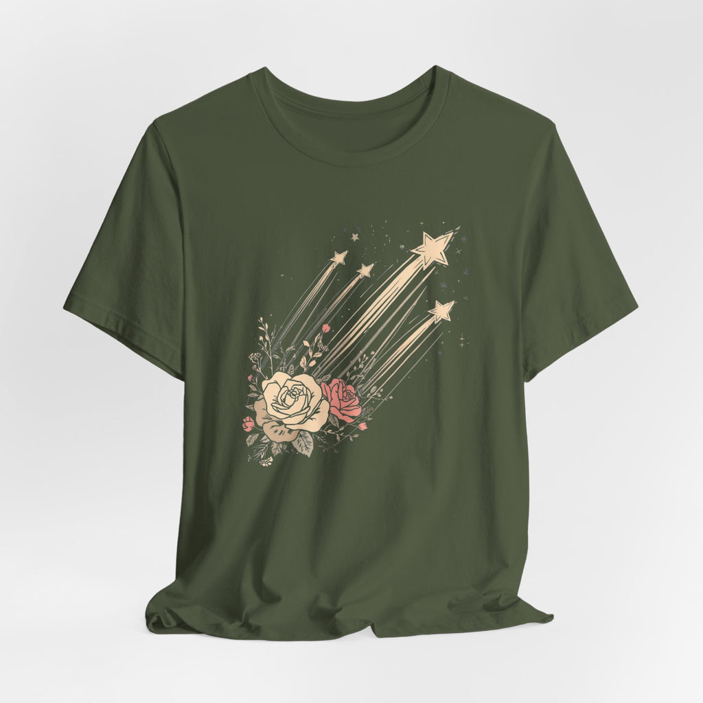 Shooting Stars & Roses Celestial Graphic T-Shirt