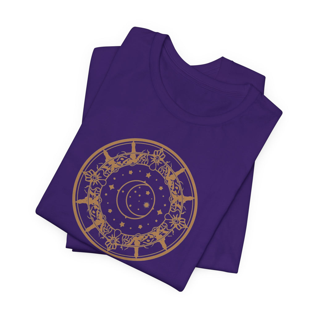 Celestial Moon & Stars Circle T-Shirt