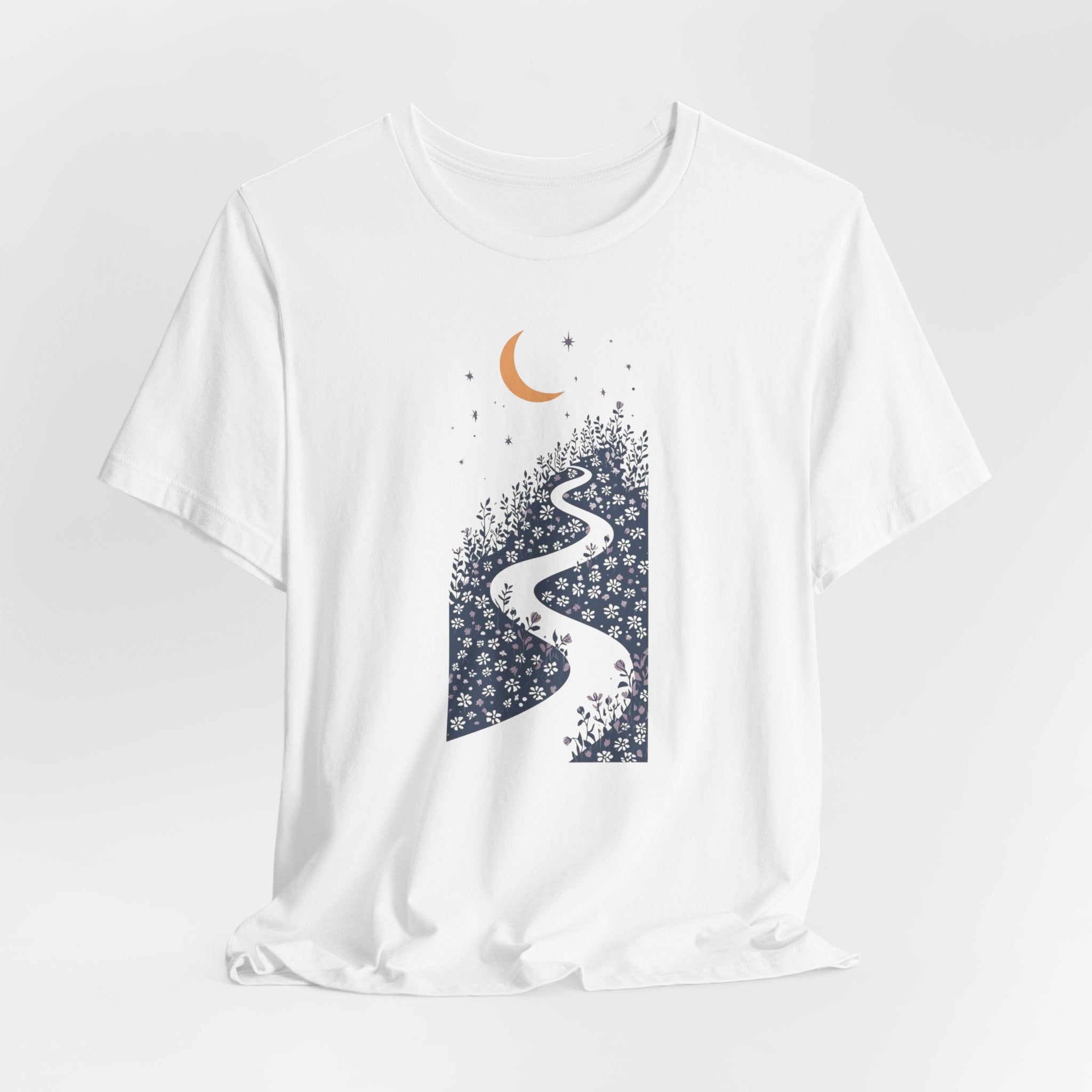 Moonlit Wildflower Path Graphic T-Shirt