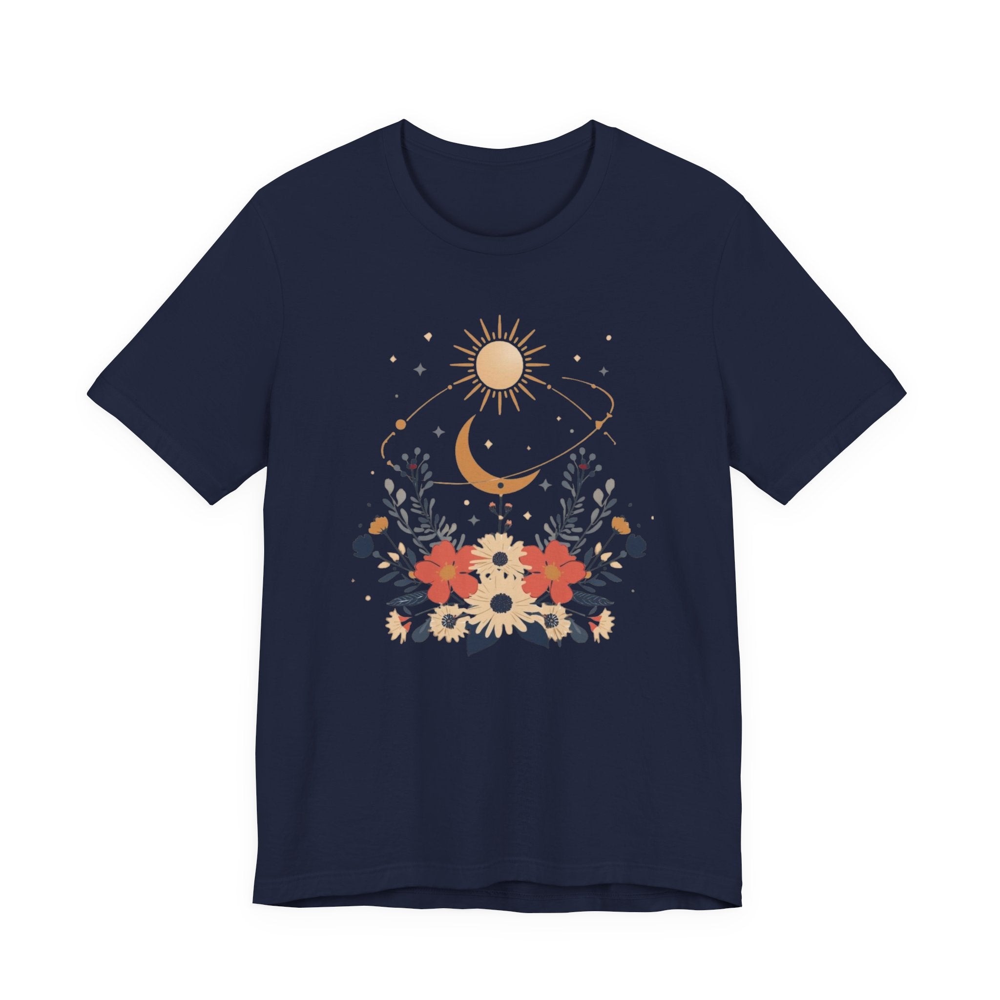 Celestial Orbit Floral Graphic T-Shirt