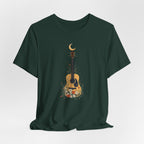 Celestial Floral Guitar Graphic T-Shirt