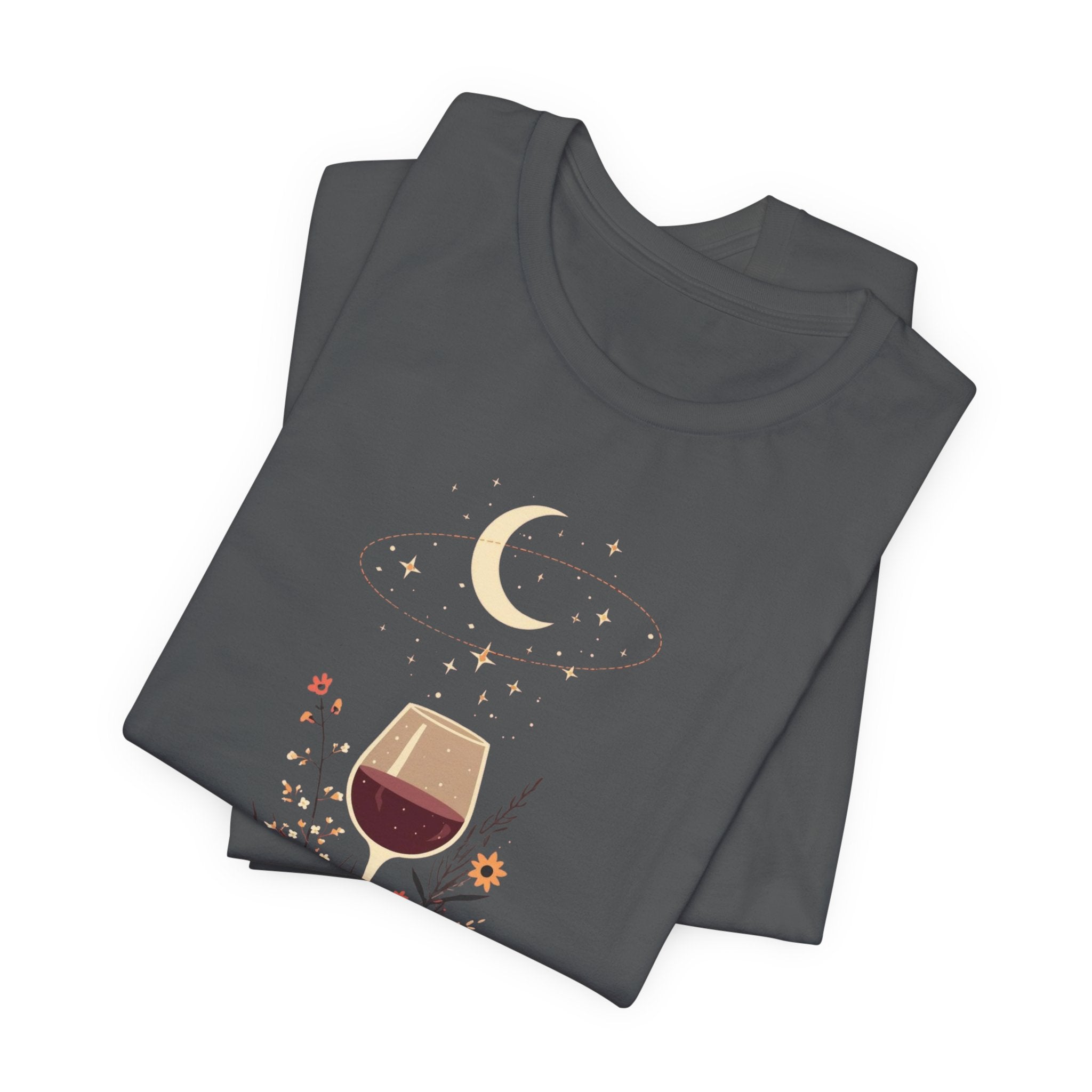 Celestial Wine & Wildflowers Graphic T-Shirt