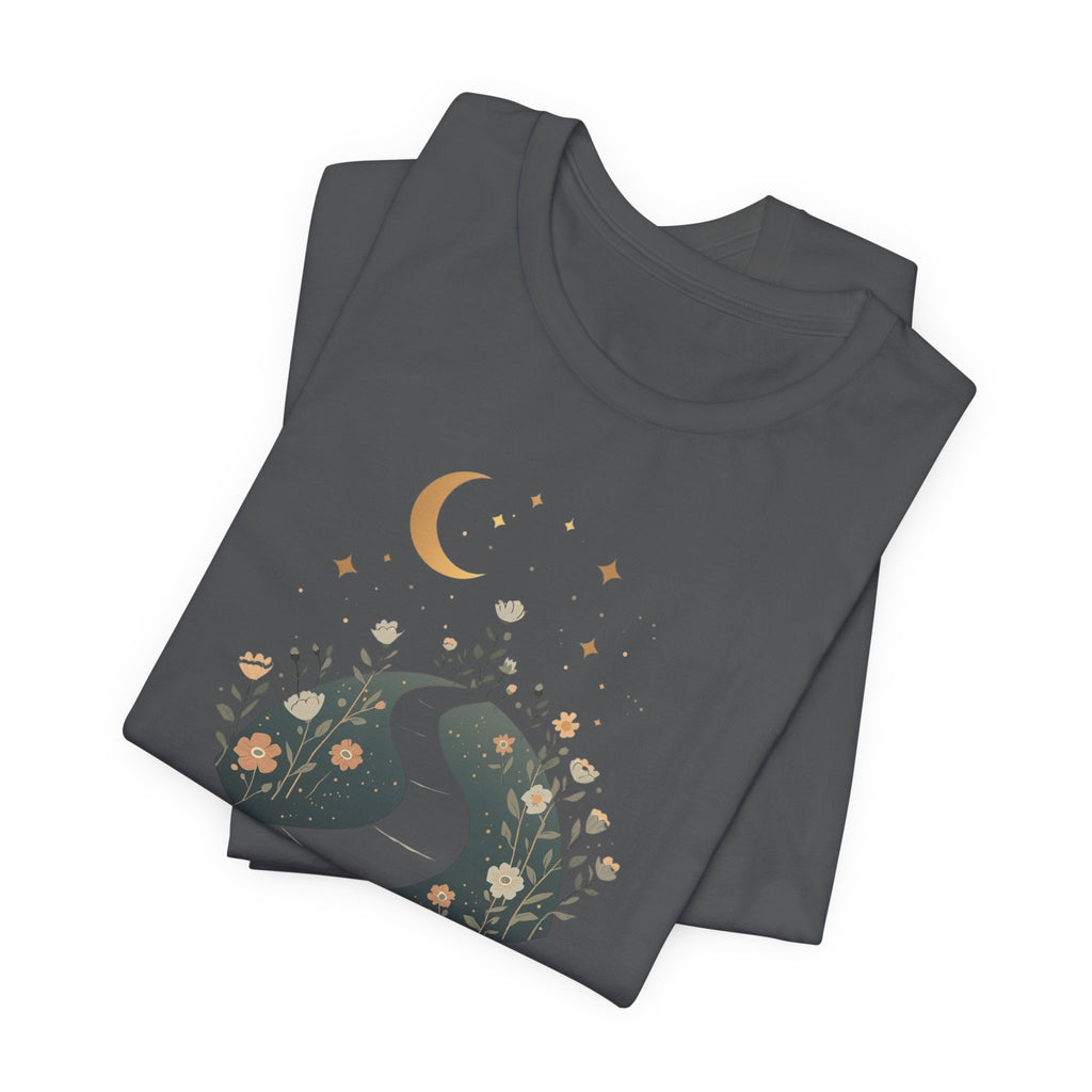 Moonlit Wildflower Path Graphic T-Shirt