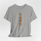 Retro Moon and Flowers T-Shirt