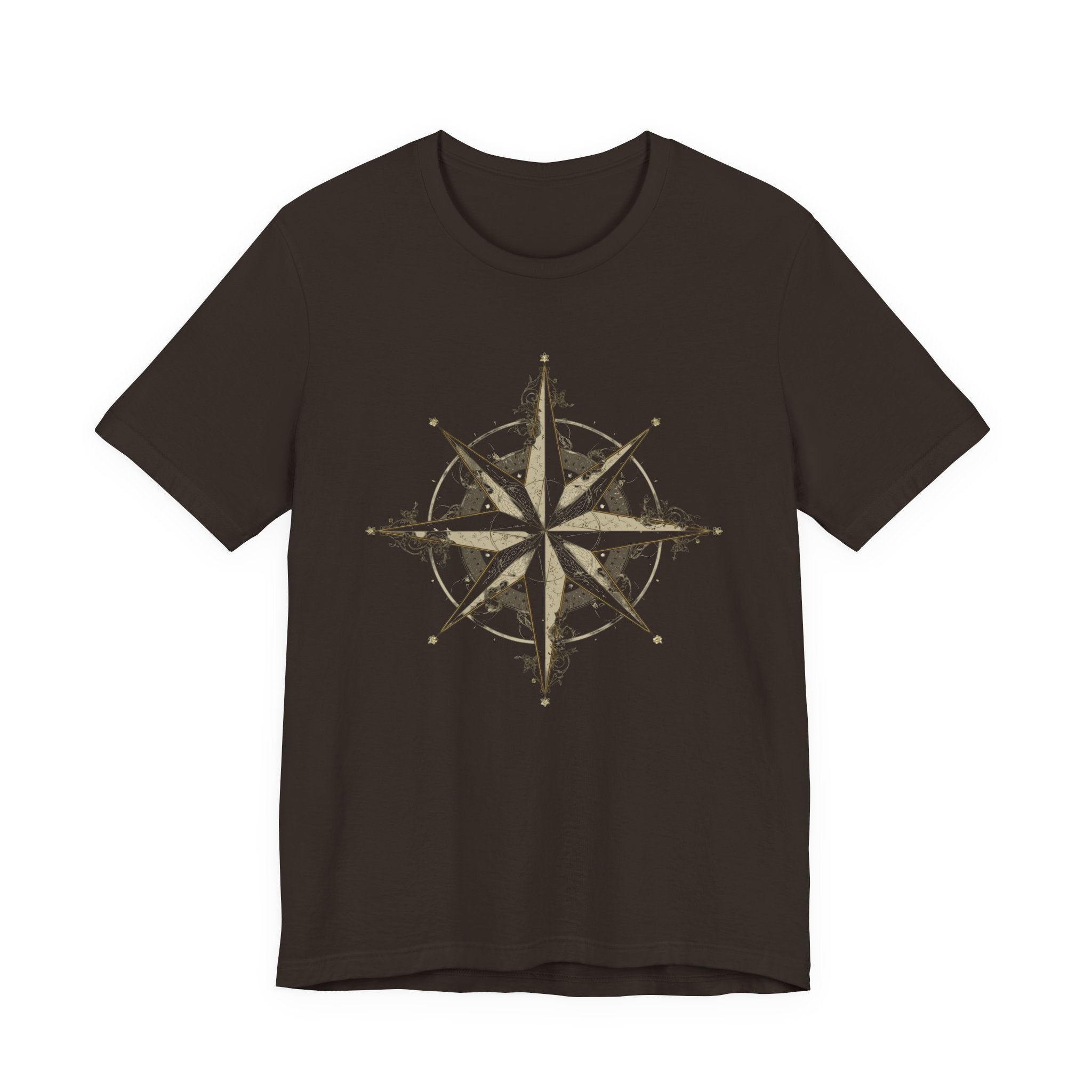 Ornate Celestial Compass Star Graphic T-Shirt