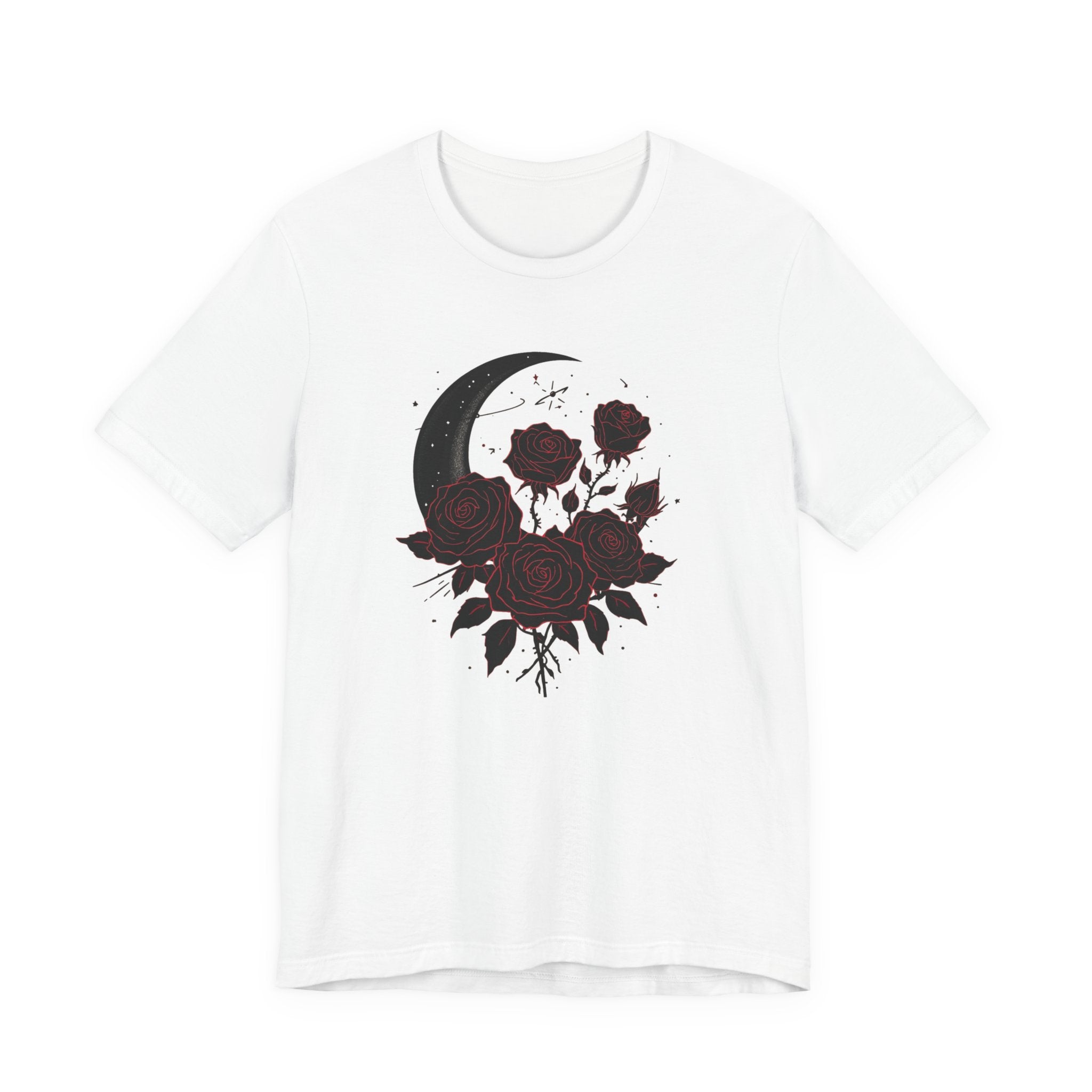 Gothic Moon and Roses T-Shirt