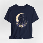 Moonlit Wolf Wildflower Graphic T-Shirt