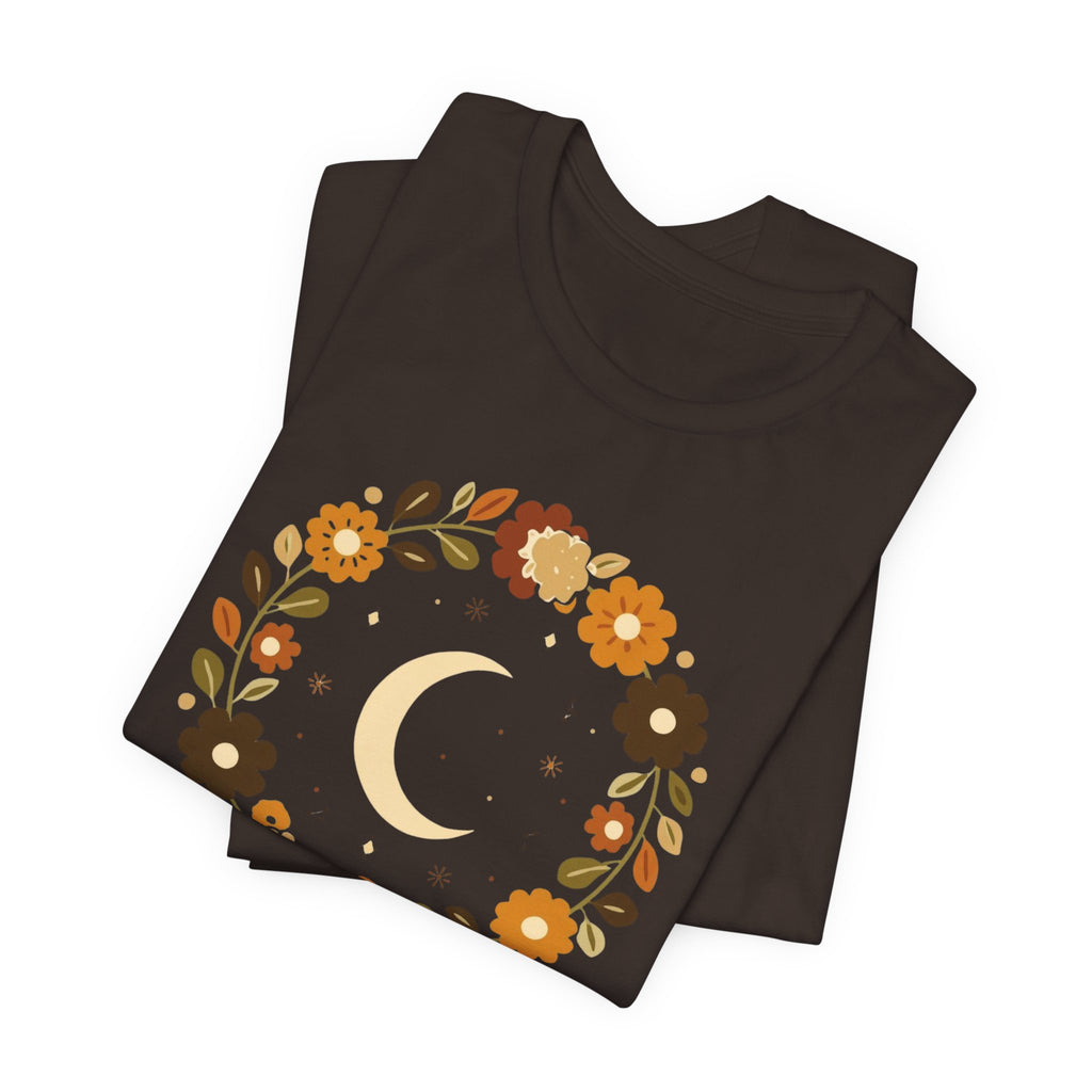 Retro Celestial Floral Wreath T-Shirt